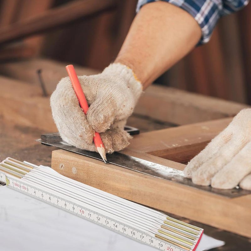 Precision Folding Ruler Plastic Woodworking Tool 12 Inch 300mm Measuring - Image 3