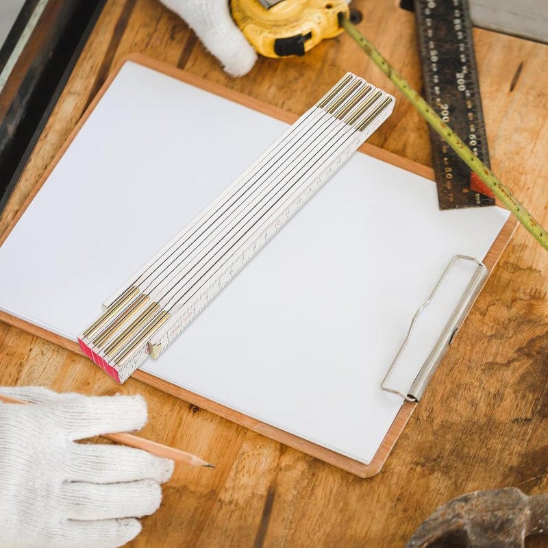 Precision Folding Ruler Plastic Woodworking Tool 12 Inch 300mm Measuring - Image 4