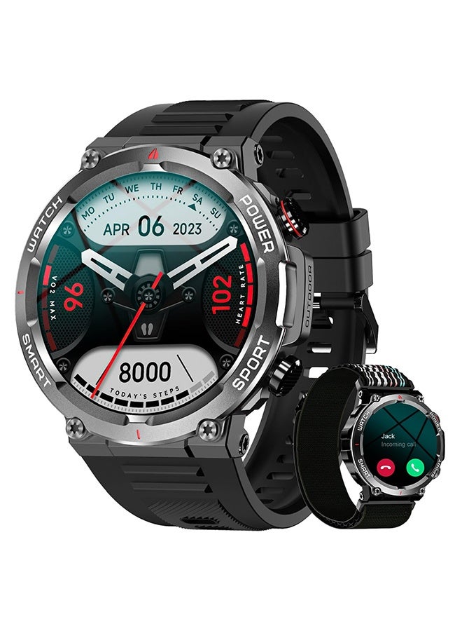 Arabest Military Smart Watch for Men (Answer/Make Calls), 1.39" HD Fitness Watch with Heart Rate SpO2 Sleep Monitor Stress Test, 100+ Sports Modes Waterproof Outdoor Smartwatch for iOS Android - Image 1