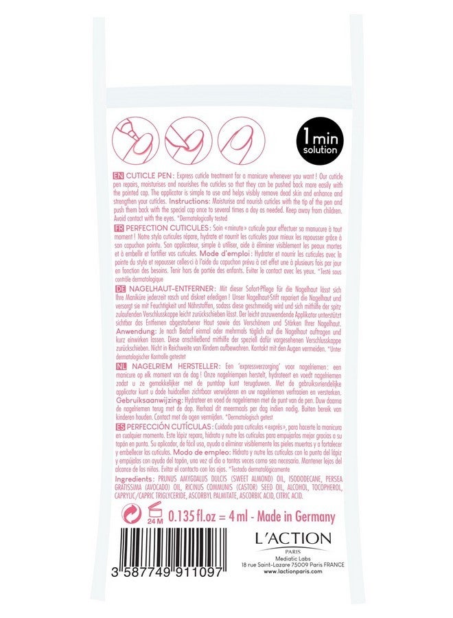 L'Action Paris Cuticle Pen, Moisturises And Mourishes Cuticles, Strengthens Cuticles 4Ml - Image 4