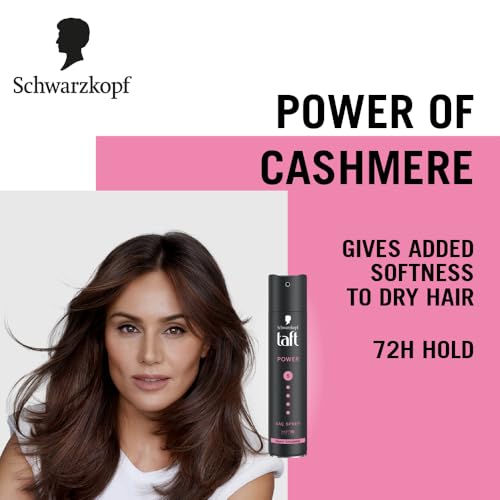 taft Schwarzkopf TAFT Power Hold 5 Hair Spray for Heat Protection, Cashmere like Softness for Dry, Damaged Hair | No Stickiness | Easy To Brush Out | For Salon Like Finish - 250Ml. - Image 5