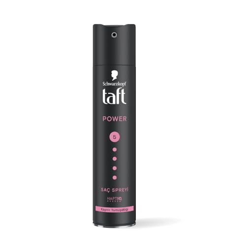 taft Schwarzkopf TAFT Power Hold 5 Hair Spray for Heat Protection, Cashmere like Softness for Dry, Damaged Hair | No Stickiness | Easy To Brush Out | For Salon Like Finish - 250Ml. - Image 1