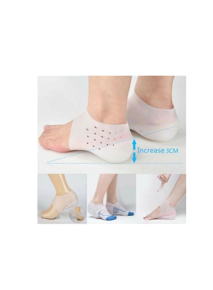 Silicone Hidden Height Increase Insole Soft Shoe Insert Lift Heel Pads Comfortable Invisible Cushion for Men Women Interview and Physical Examination - Image 2