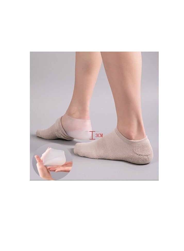 Silicone Hidden Height Increase Insole Soft Shoe Insert Lift Heel Pads Comfortable Invisible Cushion for Men Women Interview and Physical Examination - Image 3