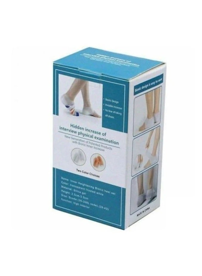 Silicone Hidden Height Increase Insole Soft Shoe Insert Lift Heel Pads Comfortable Invisible Cushion for Men Women Interview and Physical Examination - Image 5