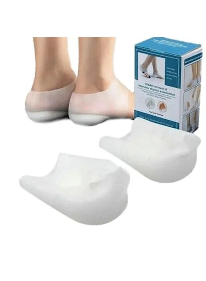 Silicone Hidden Height Increase Insole Soft Shoe Insert Lift Heel Pads Comfortable Invisible Cushion for Men Women Interview and Physical Examination - Image 4