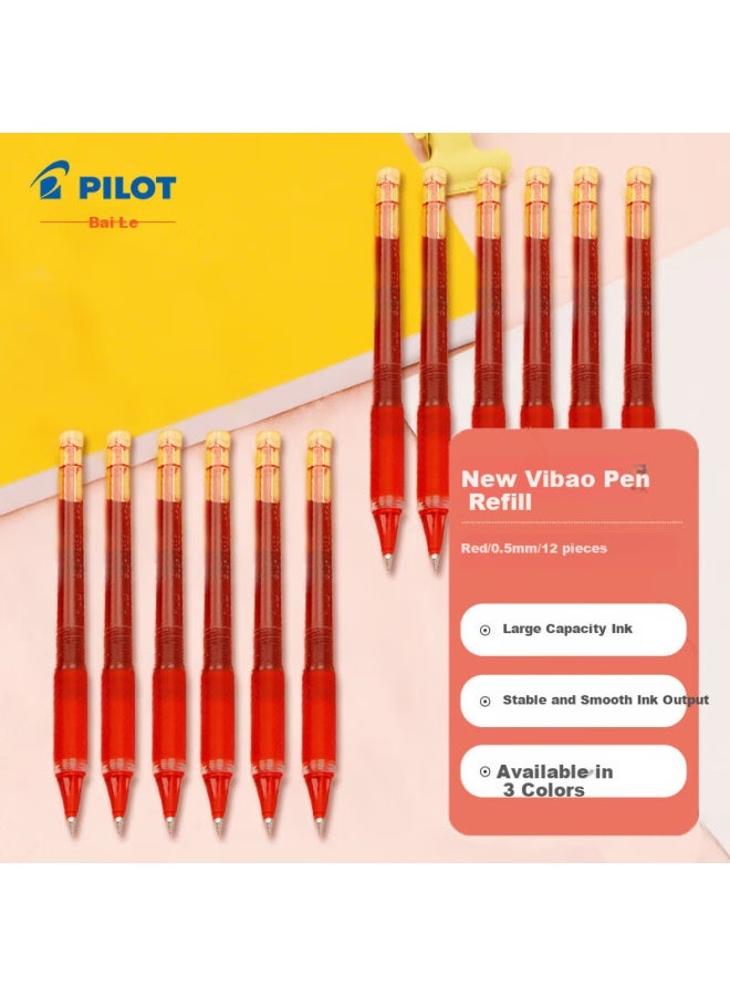 Pilot Retractable Gel Pen Refill, Signature Pen Ink Refill, Large Capacity (Compatible With Bln-Vbg5) Bls-Vbg5, 0.5Mm, Red, 12-Pack - Image 1