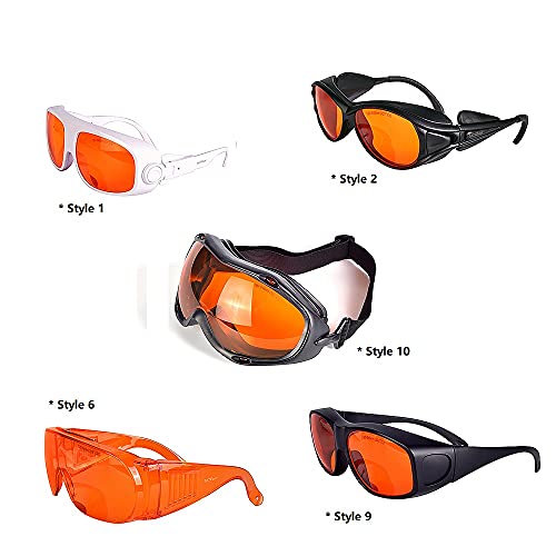 MCWlaser Professional Laser Safety Glasses OD6+ 190-540nm Protective Goggles CE for UV Lamp Violet/Blue/Green Laser 248nm 355nm 375nm 405nm 450nm 457nm 473nm 532nm Absorption Type EP-3 Style 6 - Image 2