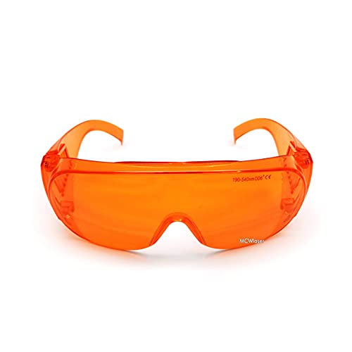 MCWlaser Professional Laser Safety Glasses OD6+ 190-540nm Protective Goggles CE for UV Lamp Violet/Blue/Green Laser 248nm 355nm 375nm 405nm 450nm 457nm 473nm 532nm Absorption Type EP-3 Style 6 - Image 4