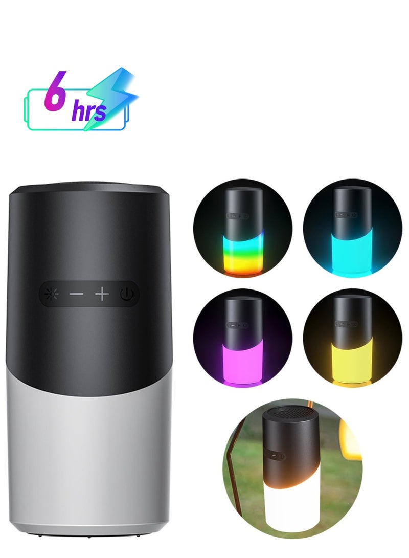 Excefore Portable Bluetooth Speaker, 7 Preset Light Modes, Bluetooth 5.3, IPX5 Waterproof, 20m Long Range, Perfect for Camping, Hiking, Mountaineering, Outdoor Activities and Cycling  - Image 1