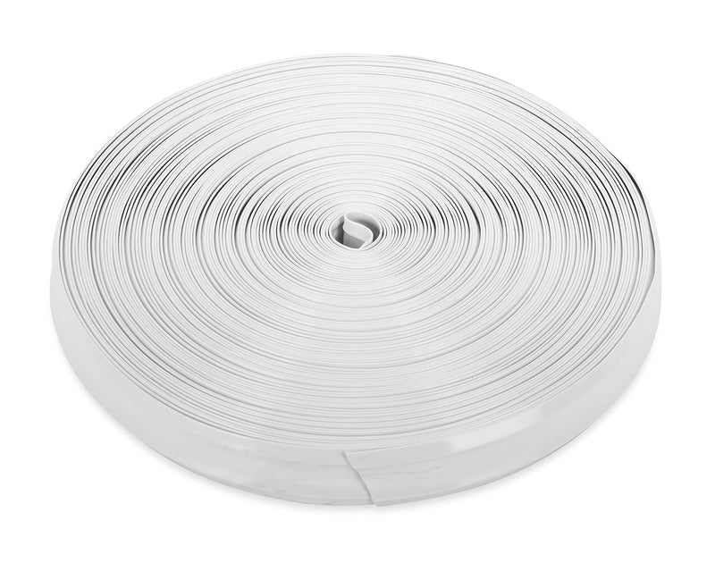 Camco إدخال حواف فينيل من كامكو مع مثبطات الأشعة فوق البنفسجية لعمر أطول - استبدال إدخالات حواف RV المتشققة والمبقعة (1" × 100'، أبيض) (25202) - Image 2