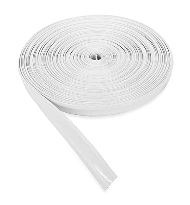 Camco إدخال حواف فينيل من كامكو مع مثبطات الأشعة فوق البنفسجية لعمر أطول - استبدال إدخالات حواف RV المتشققة والمبقعة (1" × 100'، أبيض) (25202) - Image 1