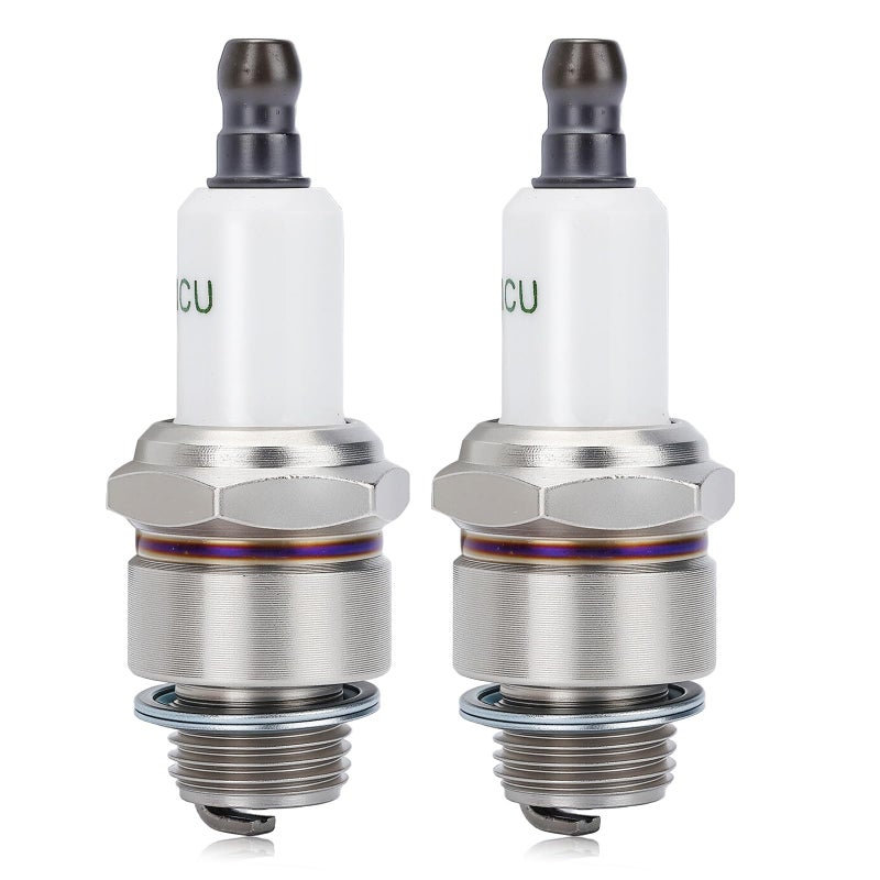Wetenex RJ19LM Spark Plug for Champion RJ19LM J19LM Brigs Straton 796112 796112S 802592 5095K NGK B2LM Spark Plug 2 PACK - Image 1