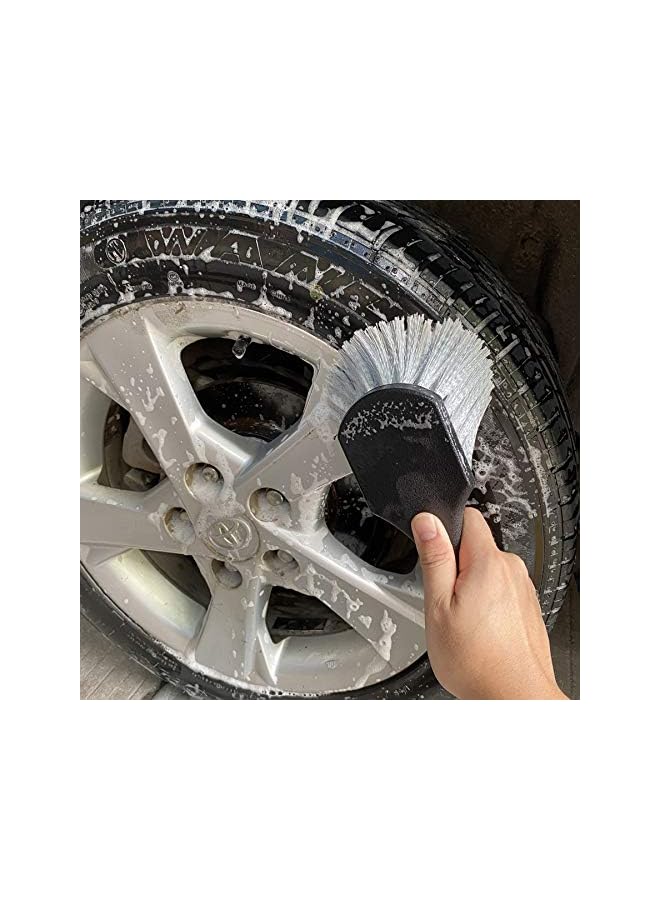 promass Tyre Polish Brush for Car,Automotive Care Brushes Wheel Cleaning Applicator for Motorcycle - Image 4