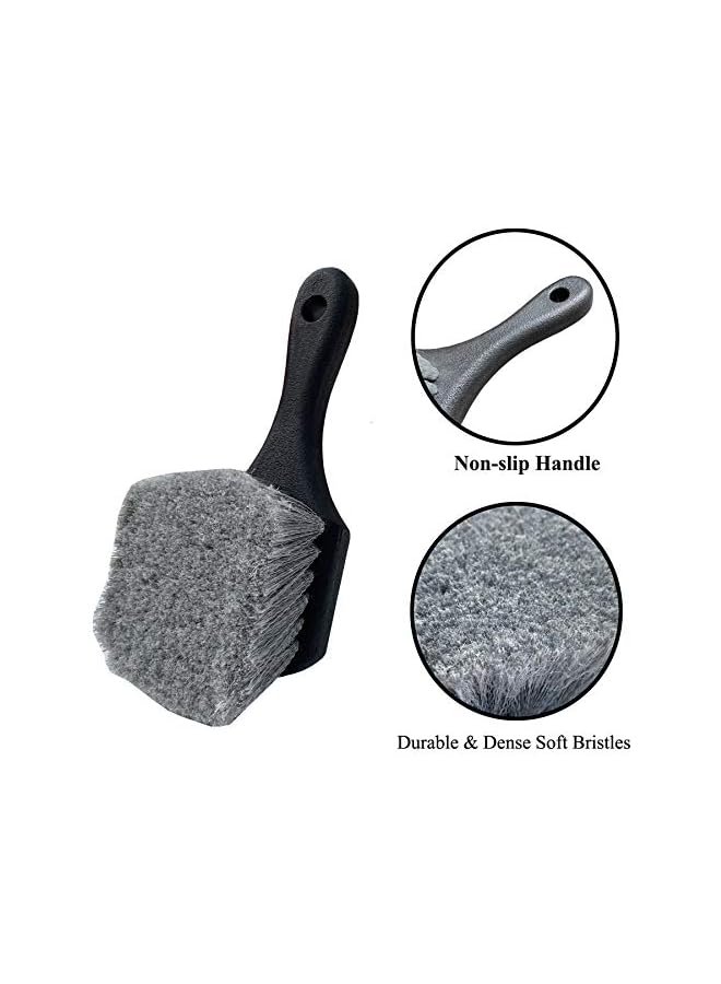 promass Tyre Polish Brush for Car,Automotive Care Brushes Wheel Cleaning Applicator for Motorcycle - Image 2