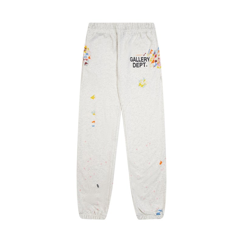 G D Hand-Painted Splash-Ink Splicing Drawstring High Street Casual Sports Sweatpants Micro-Flared Pants Men'S Denim Pants Women - Image 5