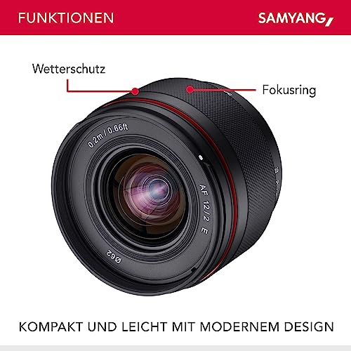 Samyang AF 12mm F2.0 Sony FE Auto Focus Lens (Black) - Image 4