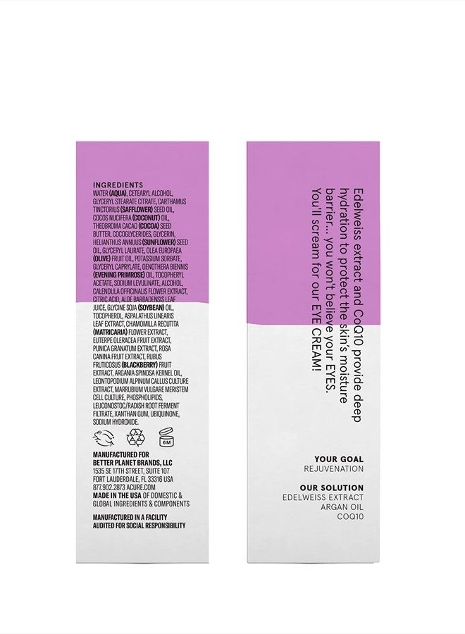 Acure ACURE Radically Rejuvenating Eye Cream | 100% Vegan | Provides Anti-Aging Support | Chlorella & Edelweiss Extract - Hydrates & Minimizes Fine Lines , Ivory 1 Fl Oz  - Image 3