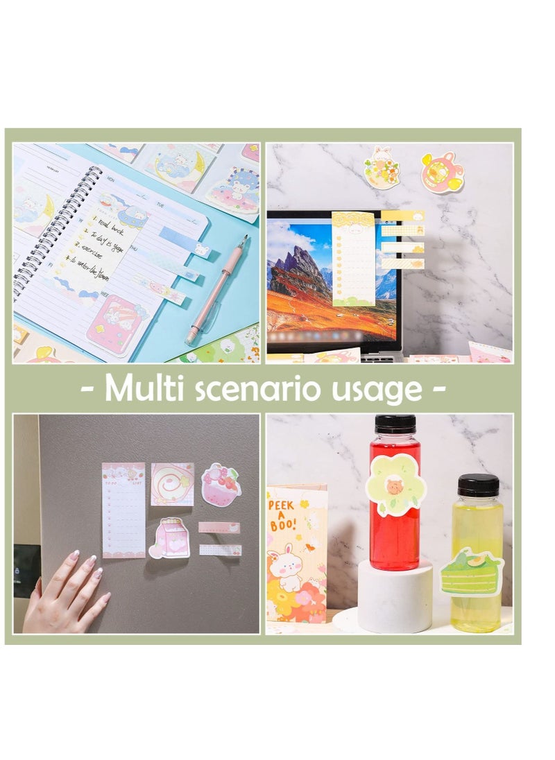 Y&D - 4 Pack Lovely Sticky Notes Set, 960 Sheets Color Pads Divider with Bookmark Index, Suitable for Annotating Books, Office & School Study Supplies - Image 1
