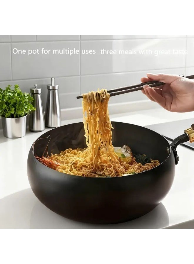 مقلايه ووك مقاس 24 سم  بغطاء بيركس  و مقبض غير قابله للزق ولا التجريح - Image 5