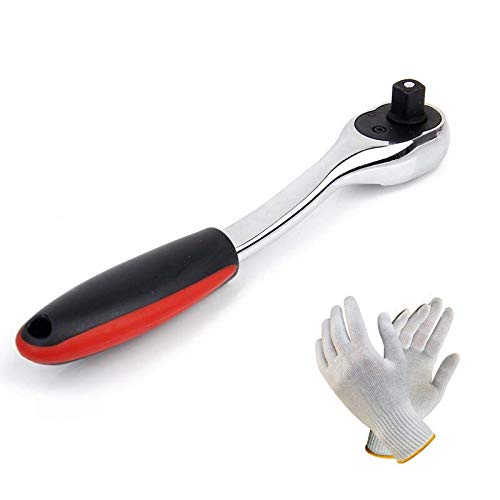 Digital Craft Digital Craft 12 Drive Ratchet High Torque Ratchet Wrench for Socket 72 Teeth CrV Quick Release Square Head Spanner Socket Drive Spanners Hand with Hand Gloves  - Image 1