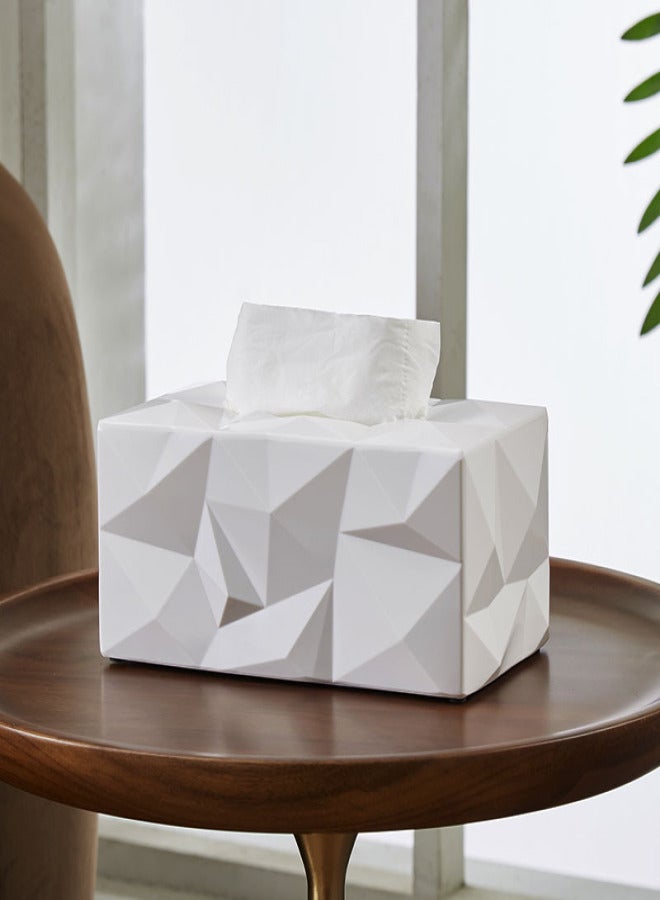 European and American ins tissue box paper box melamine household hotel living room creative coffee table desktop storage box wholesale(White) - Image 5