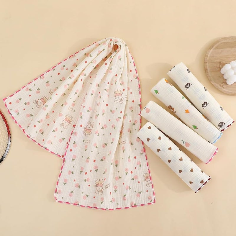 منشفة استحمام ناعمة من القطن سريعة الامتصاص للأطفال حديثي الولادة، منشفة للعناية بالرضع قابلة للغسل في الغسالة - Image 3