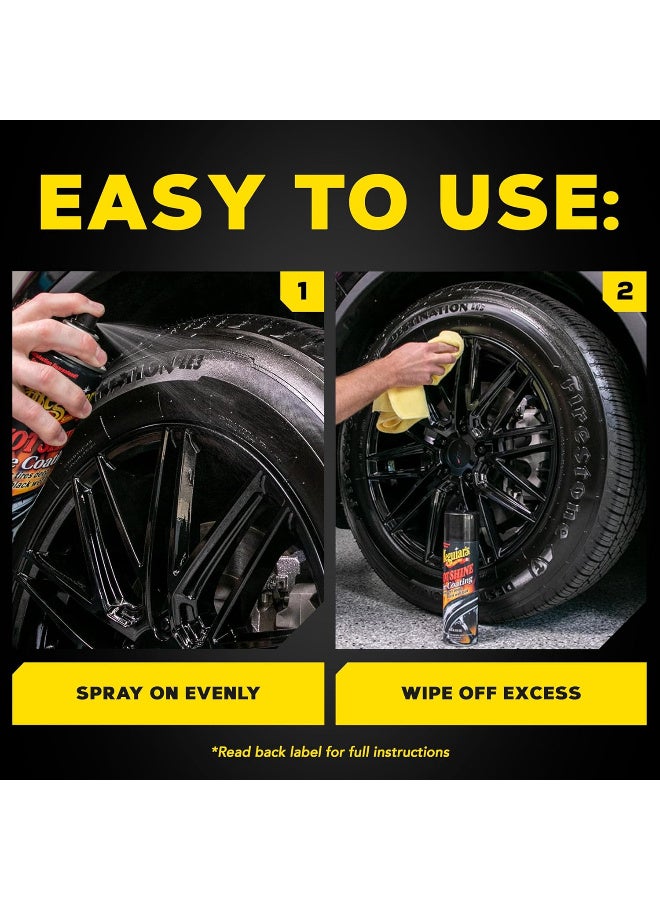 ميجوايرز هوت شاين لتلميع الإطارات G13815 – لمعان أسود عميق، لمعان عالي وحماية مقاومة للماء للإطارات – 15 أونص بخاخ - Image 4