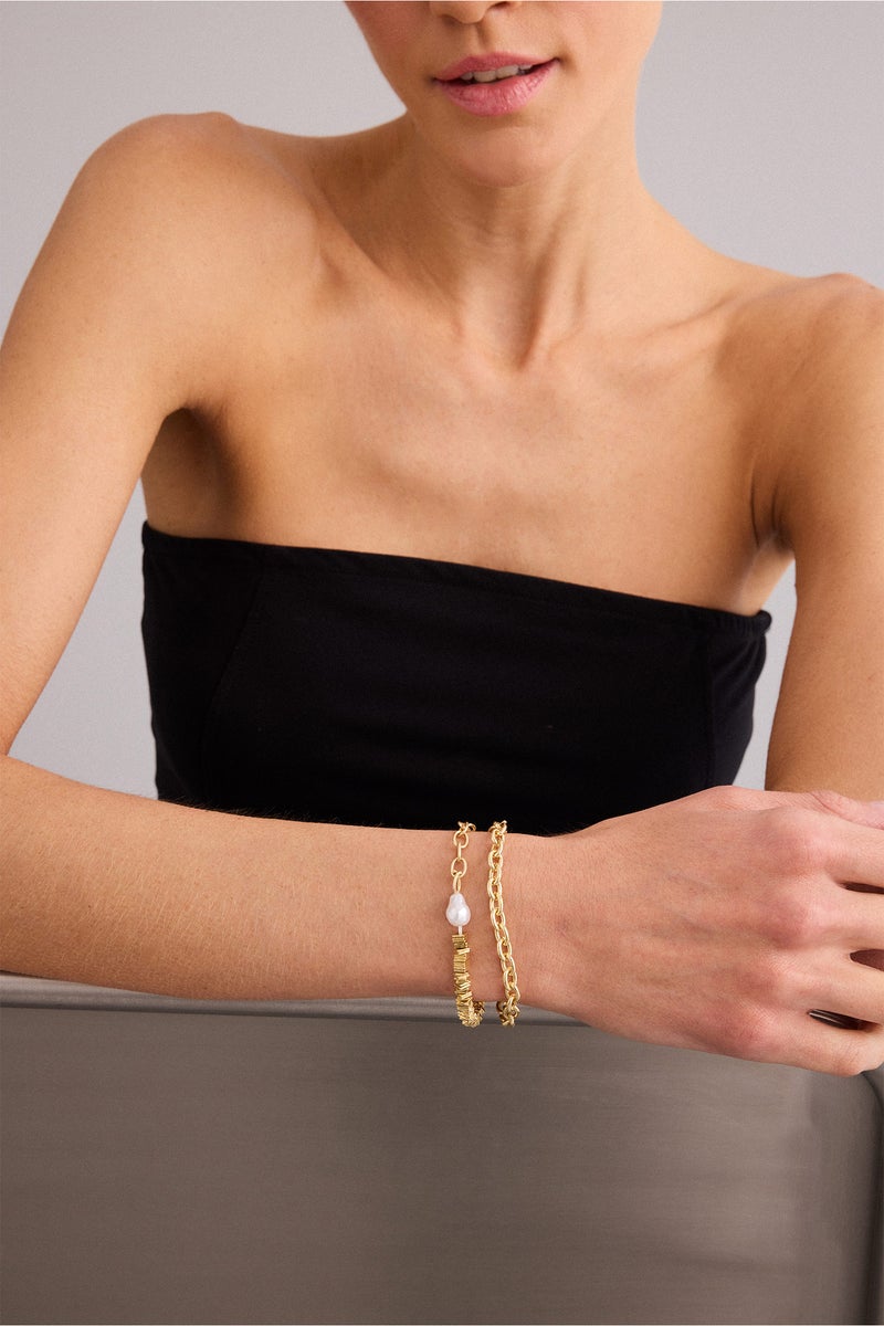 DeFacto Gold Woman Woman 2 Piece Bracelet Set Casual - Image 2