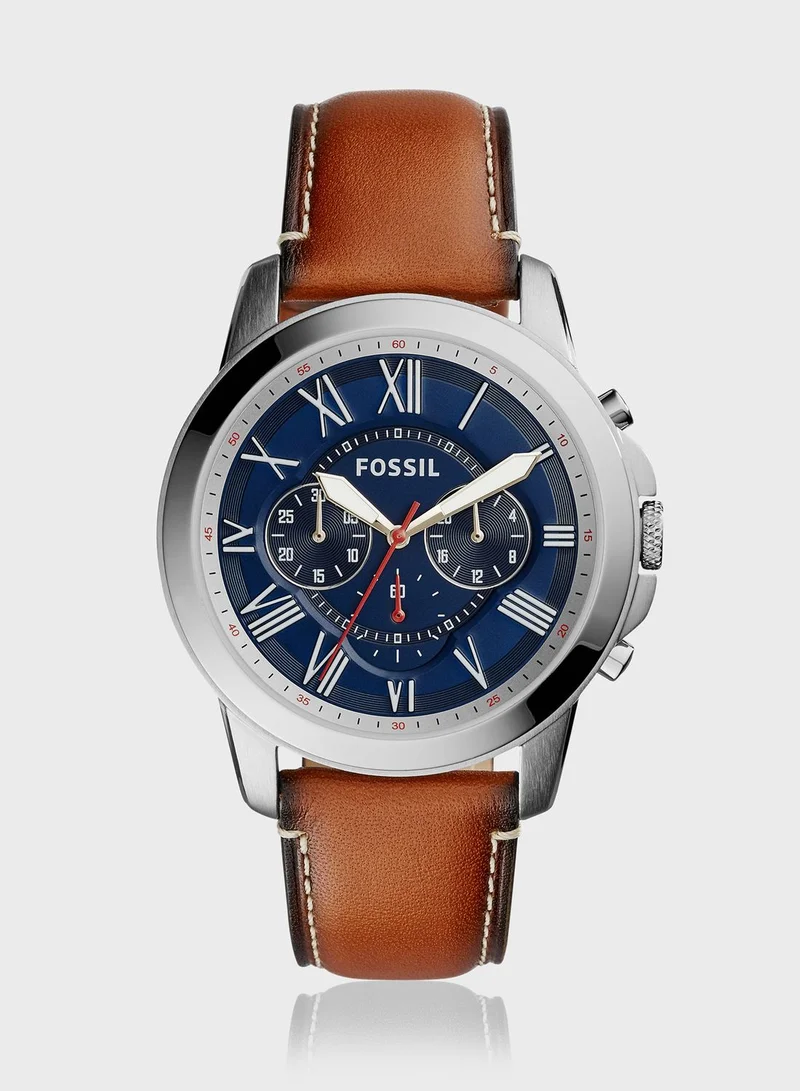 FOSSIL Fs5210 Leather Strap Analog Watch