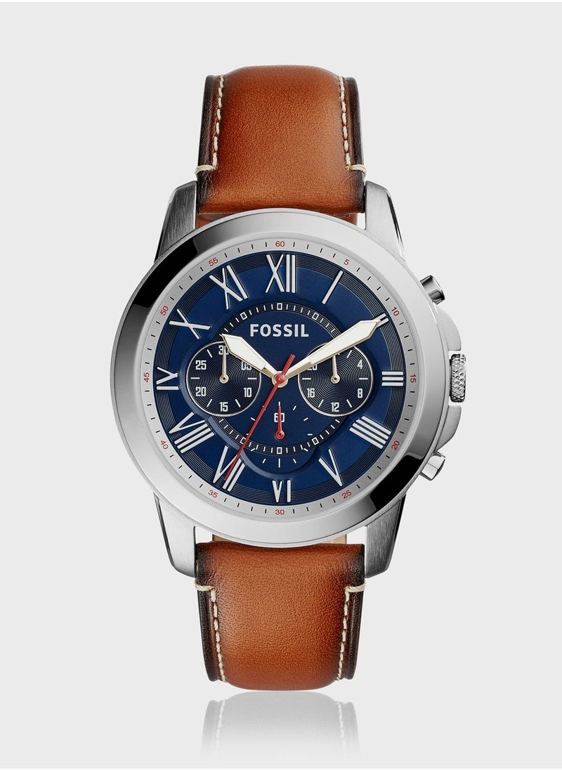 FOSSIL - Fs5210 Leather Strap Analog Watch - Image 1