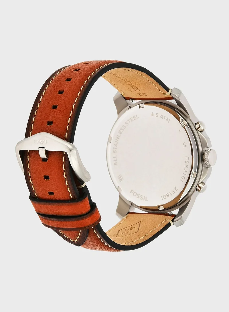 FOSSIL Fs5210 Leather Strap Analog Watch