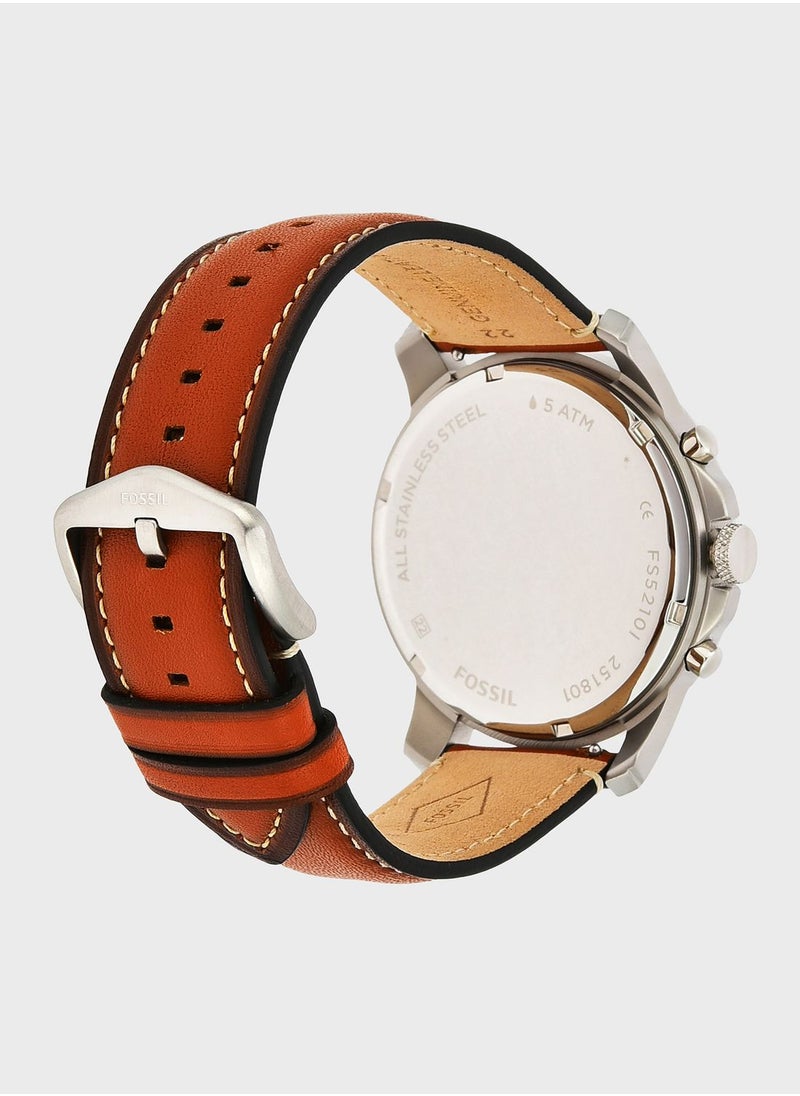 FOSSIL - Fs5210 Leather Strap Analog Watch - Image 1