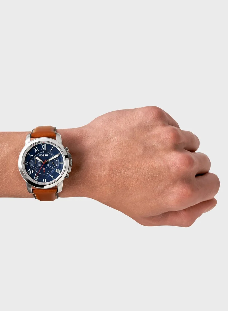FOSSIL Fs5210 Leather Strap Analog Watch