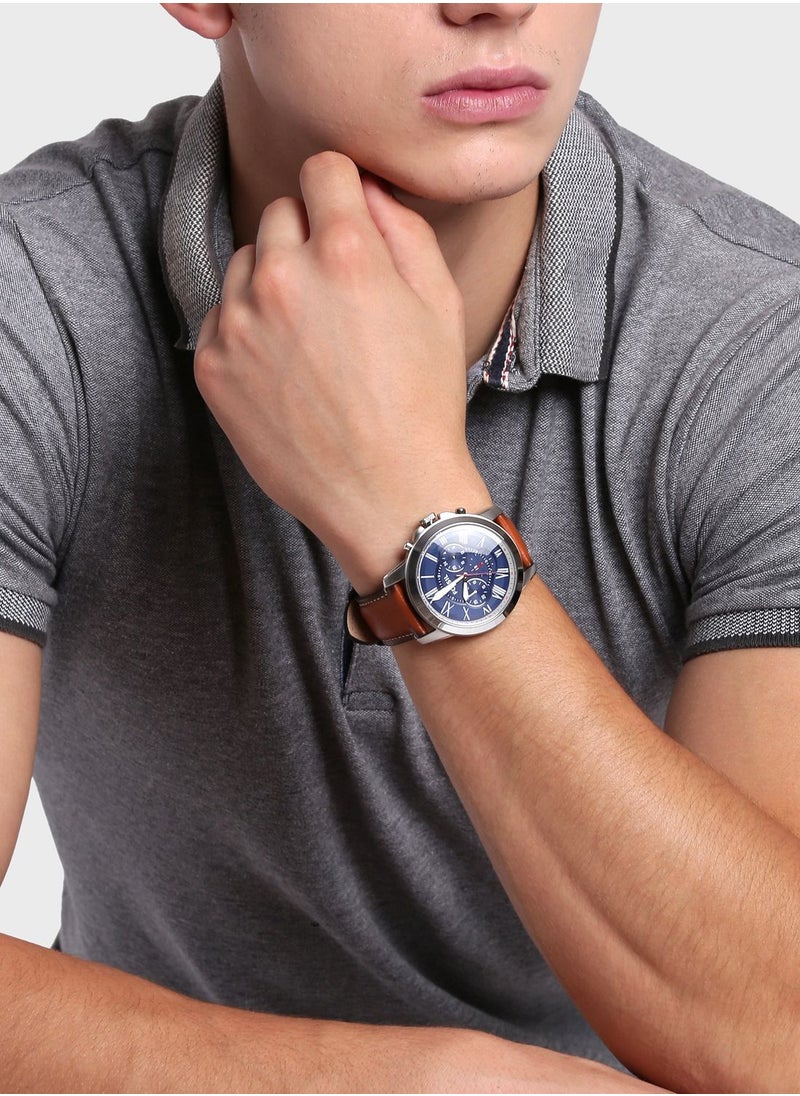 FOSSIL - Fs5210 Leather Strap Analog Watch - Image 1