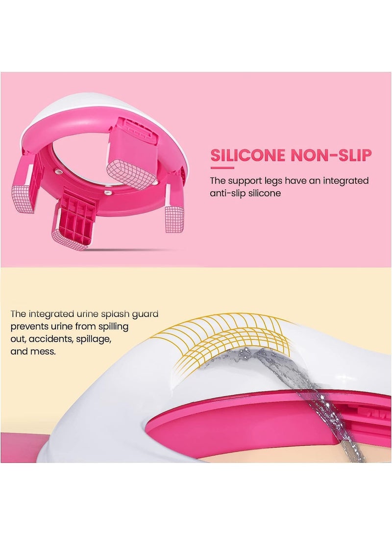 MostNow  Foldable Travel Potty Chair, Portable Potty Training Toilet Seat for Kids with  Storage Bag, Potty Training Toilet  for Toddler Girls and Boys, Easy to Clean (Pink) - Image 3