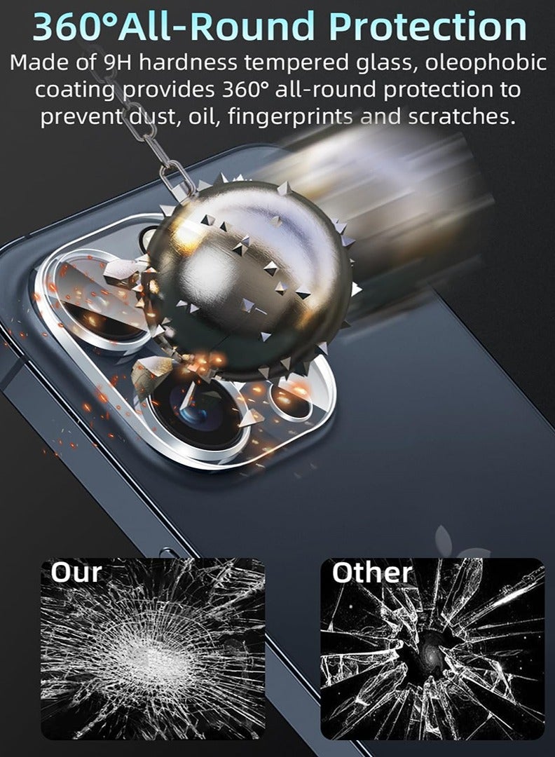 Theodor iPhone 14 Pro Max/ 14 Pro  2 Pack Camera Lens Protector - [Drop Protection] [Case Friendly] 9H Tempered Glass Camera Cover Screen, Clear - Image 2