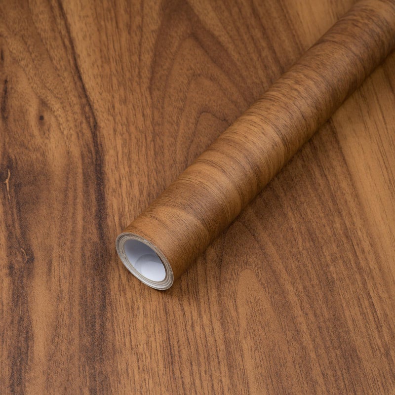 Decoroom Wood Contact Paper Peel and Stick, Thicken Vintage Wood Grain Contact Paper for Countertops Furniture, Natural Wood Wallpaper Self-Adhesive Removable Waterproof Vinyl Film 15.7 in X 118 in - Image 1
