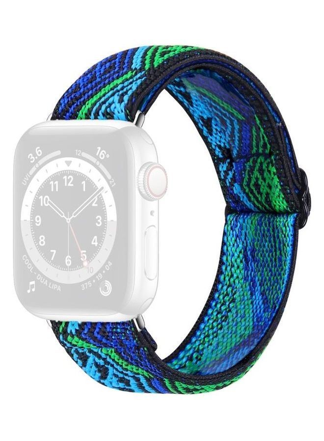 NIBEMINENT Elastic Watch Strap For Apple Series 7 45mm/6 & SE 5 4 44mm/3 2 1 42mm Multicolour - Image 1