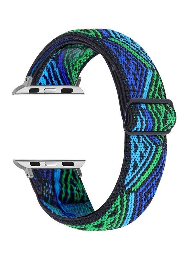 NIBEMINENT Elastic Watch Strap For Apple Series 7 45mm/6 & SE 5 4 44mm/3 2 1 42mm Multicolour - Image 2
