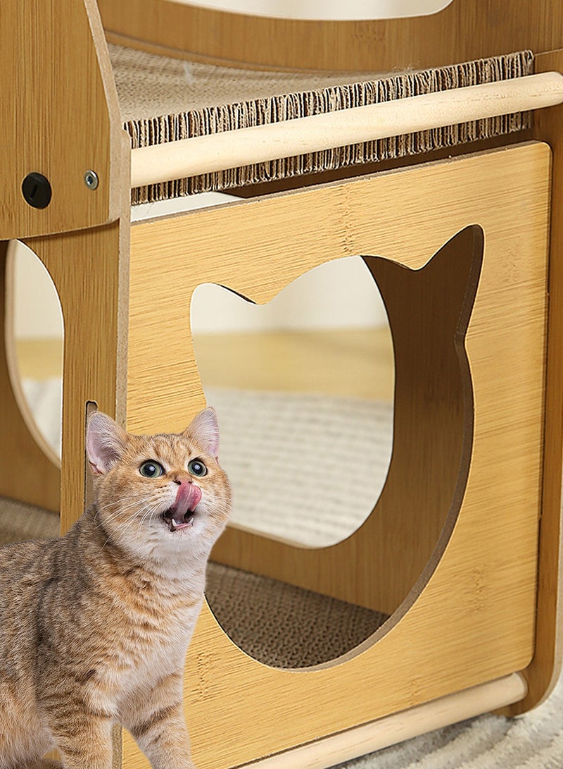 Kidle Cat Scratching Board Cat Bed Wear-Resistant and Non-shedding Summer Double-Layer Cat House Scratch-Resistant Sofa Recliner Corrugated Paper Cat Toy - Image 3