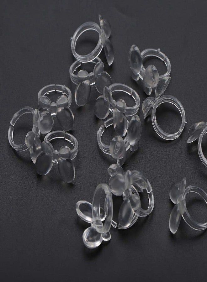 YOSOO 50Pcs/Set Nail Chart Ring, Polish Gel Nail Chart Ring, Nail Polish Ring Nail Swatches Flower/Butterfly Manicure Tool for Nail Art Manicure Tip for Nail Art Color Display (01#) - Image 5