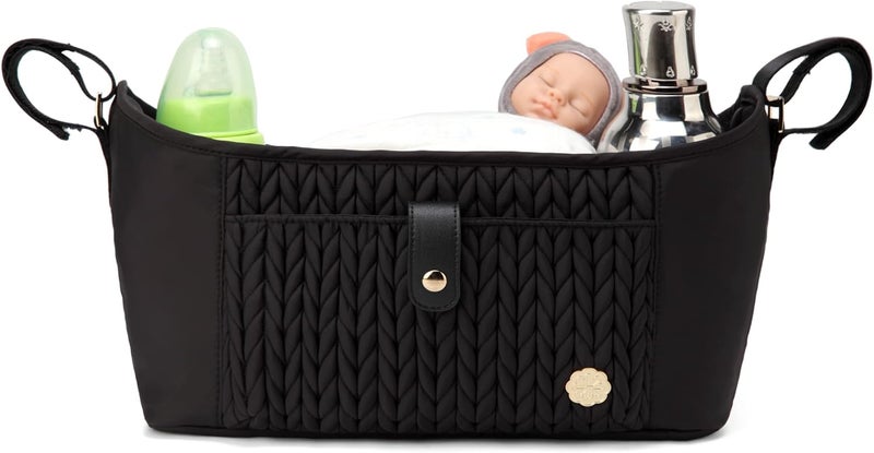 SEWBOO Universal Baby Stroller Organizer,Diaper Caddy Organizer with Adjustable Straps to Fits Nearly Any Strollers - Image 1