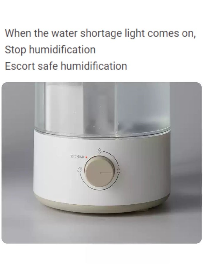 Bear - 3L Air Humidifier Top Fill Water Transparent Tank Quiet Cool Mist Humidifier Step-less Mist Adjust Tabletop Humidifier biggest Mist Adjust 420ml/h (2 Pin Plug) - Image 1