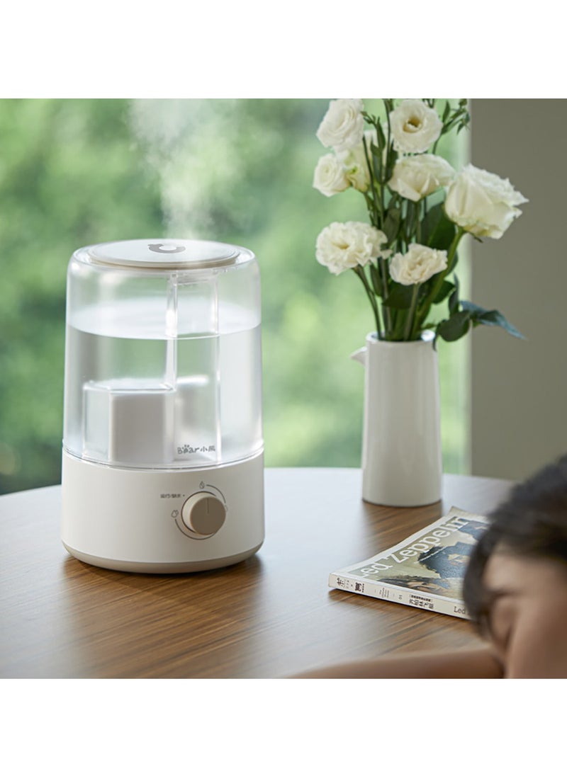Bear - 3L Air Humidifier Top Fill Water Transparent Tank Quiet Cool Mist Humidifier Step-less Mist Adjust Tabletop Humidifier biggest Mist Adjust 420ml/h (2 Pin Plug) - Image 1
