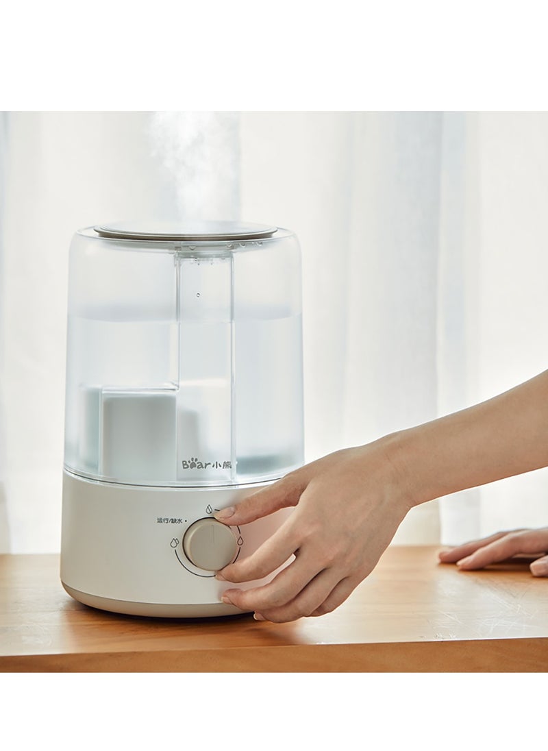 Bear - 3L Air Humidifier Top Fill Water Transparent Tank Quiet Cool Mist Humidifier Step-less Mist Adjust Tabletop Humidifier biggest Mist Adjust 420ml/h (2 Pin Plug) - Image 1