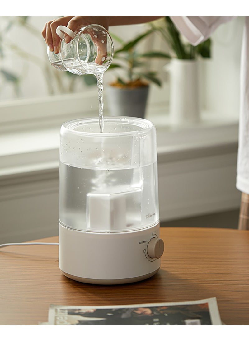Bear - 3L Air Humidifier Top Fill Water Transparent Tank Quiet Cool Mist Humidifier Step-less Mist Adjust Tabletop Humidifier biggest Mist Adjust 420ml/h (2 Pin Plug) - Image 1