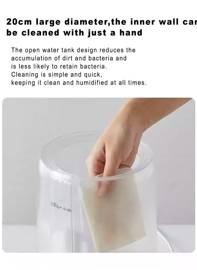 Bear - 3L Air Humidifier Top Fill Water Transparent Tank Quiet Cool Mist Humidifier Step-less Mist Adjust Tabletop Humidifier biggest Mist Adjust 420ml/h (2 Pin Plug) - Image 1