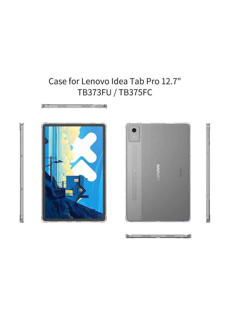 General - Suitable for Lenovo Idea Tab Pro 12.7-inch (2025) TB373FU TB375FC transparent shell, [Airbag protection] Transparent shell Flexible soft TPU drop and shock protection back shell - Image 1