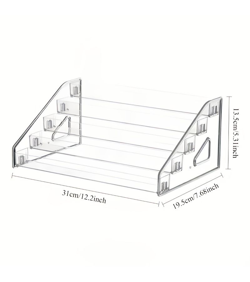 1pc High Transparency Acrylic Multi Layer Storage Rack Light Luxury Desktop Organizer Skincare Product Storage Box Large Capacity Transparent Shelving Unit For Dormitory And Home Organization - Image 2